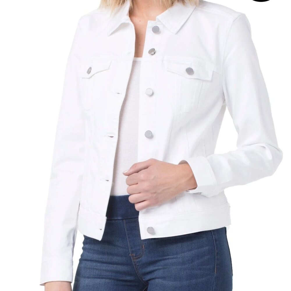 Spring Summer Staple Classic White Jean Jacket Bright White Medium Liverpool